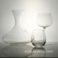 hand blown crystal clear glass wine decanter